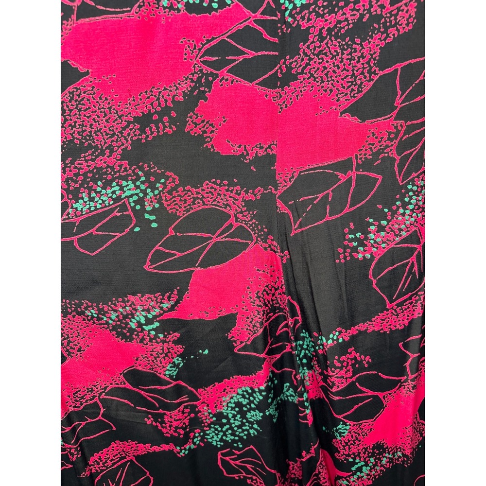 VTG Sonata Womens Pink Black Abstract Floral Maxi Skirt Sz S 90s Art Teacher - Picture 6 of 7